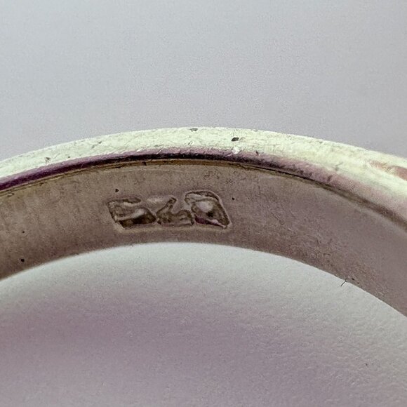 VTG Sterling Silver 925 Cubic Zirconia Prong Set Statement Ring Size 6.75 - Picture 5 of 8